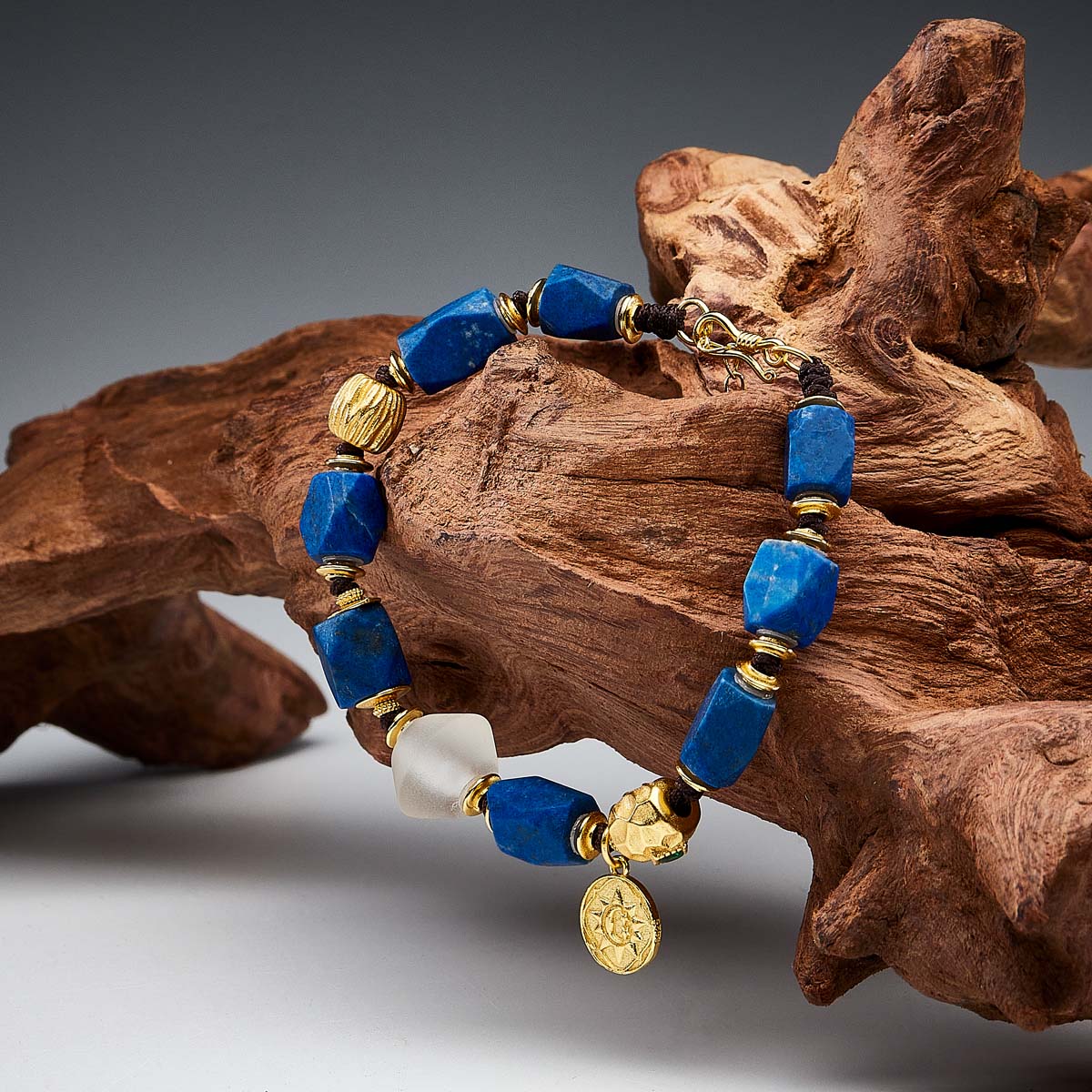 Love Energy Lapis Lazuli Gold Bracelet