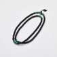 Protection Energy Obsidian and Turquoise Mala Necklace