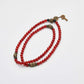 Health Energy Red Carnelian Agate and Obsidian Mala Necklace