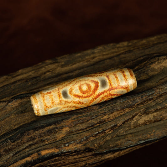 Red series special six-eyed longan old Dzi beads Tibetan thousand-year-old Dzi beads pure and rare