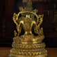 Qing Dynasty Green Tara Statue Tibetan Antique Buddha Statue  Gilt Ganzi Temple Pure Tibetan