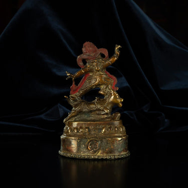 Ming Dynasty Statue of Yama, the Lord of the Underworld Antique Tibetan Buddhist Statue Gilded Tibet Pure Tibetan