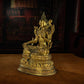 Qing Dynasty Green Tara Statue Tibetan Antique Buddha Statue  Gilt Ganzi Temple Pure Tibetan