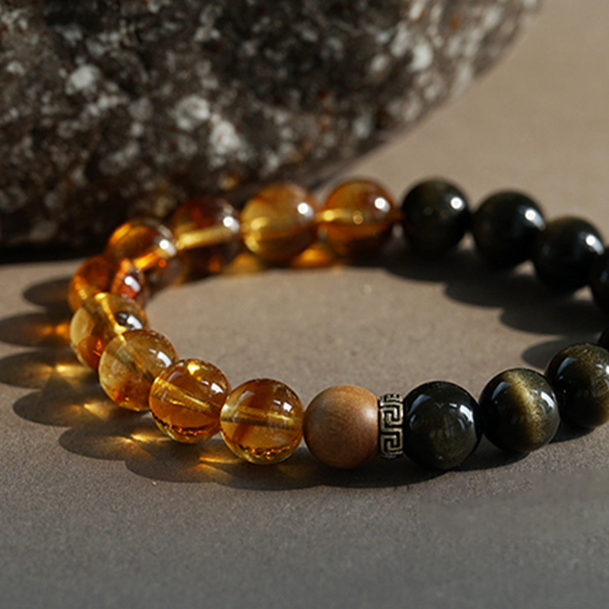 Obsidian Courage and Blessing Energy Bracelet