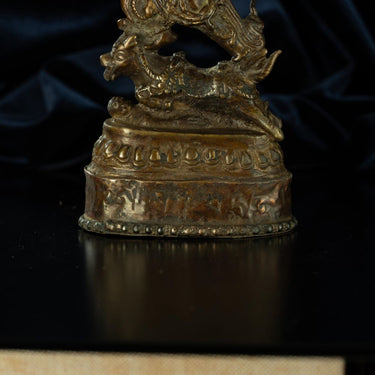 Ming Dynasty Statue of Yama, the Lord of the Underworld Antique Tibetan Buddhist Statue Gilded Tibet Pure Tibetan