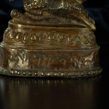 Ming Dynasty Statue of Yama, the Lord of the Underworld Antique Tibetan Buddhist Statue Gilded Tibet Pure Tibetan