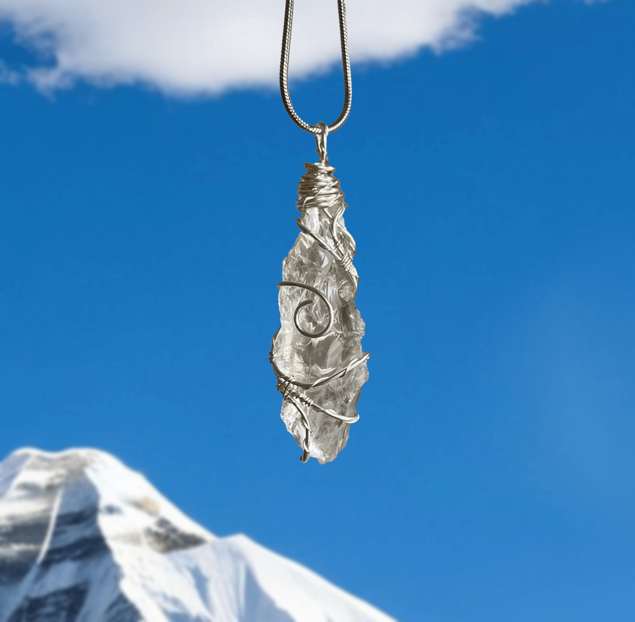 Purity Energy Crystal Quartz Cupronickel Pendants