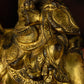 Qing Dynasty Vajra Single Firm Protector Tibetan Antique Buddha Statue Full of Gold Water