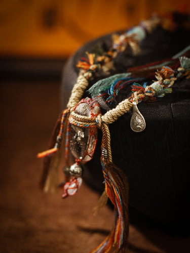 Tibetan Quartz & Clear Quartz Handwoven Necklace Clarity & Confidence