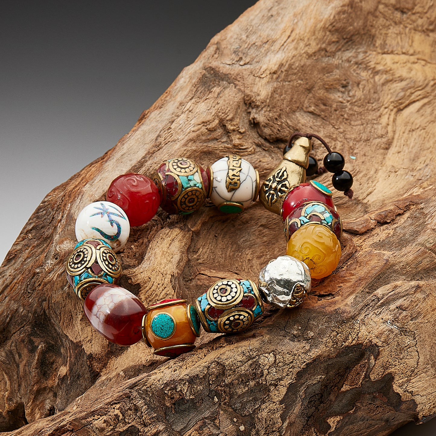 Healing Light Medicine Buddha Dzi Bracelet