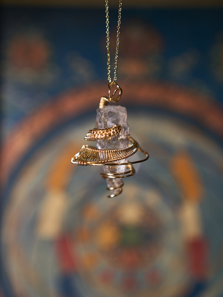 Crown of Stillness Clear Quartz Necklace