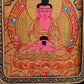 Amitabha Buddha Tibetan Thangka Pendant Hand-painted with Gold Outline and Vajra Shell puretibetan