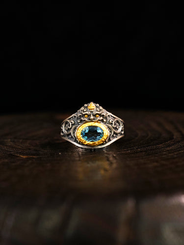 Freedom Guardian Garuda Gemstone Silver Ring