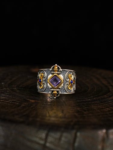 Fortune Gemstone Silver Ring