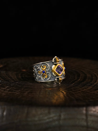 Fortune Gemstone Silver Ring