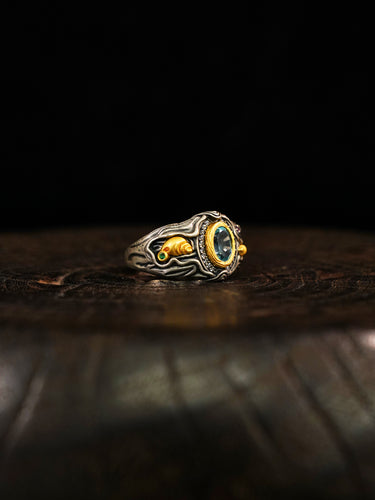 Harmony Aura Gemstone Silver Ring