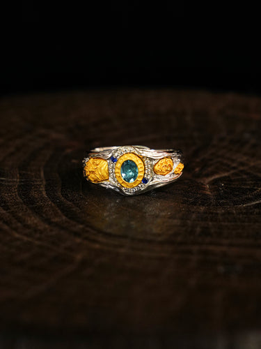 Blessing Light Zakiramu Gemstone Silver Ring