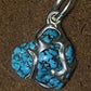 Strength's Pulse Turquoise 24K Gold Sterling Silver Pendant