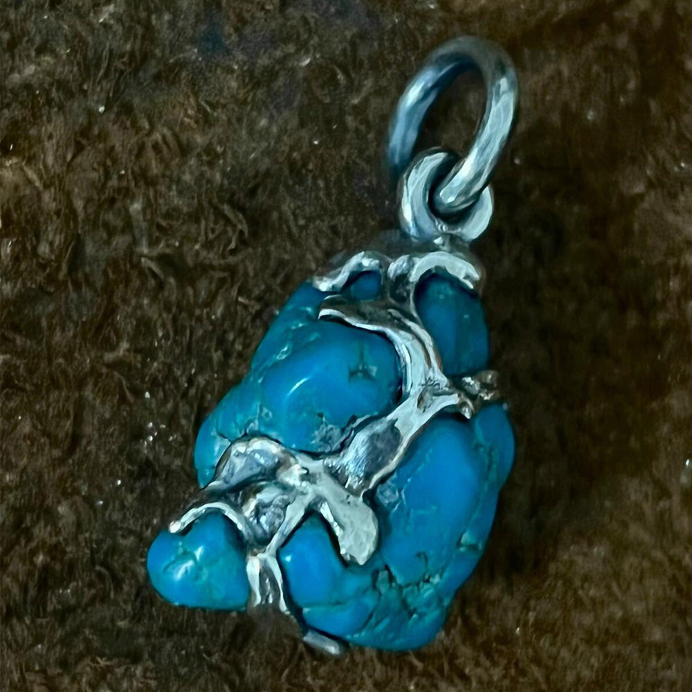 Strength's Pulse Turquoise 24K Gold Sterling Silver Pendant