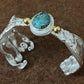 Quiet Healing Revival Turquoise 24K Gold Sterling Silver Bracelet