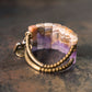 Mystic Harmony Amethyst Agate Hand Bracelet with Brass