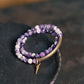 Celestial Serenity Amethyst Bracelet with Brass