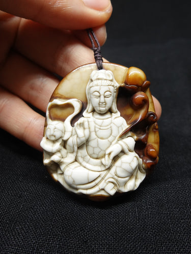 【Unique Item】 Goddess of Mercy Amulet, Buddha Amulet, Treasure Vase Heavenly Bead Pendant
