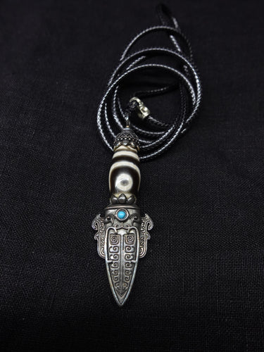 【Unique Item】 Two-eyed Dzi vajra necklace