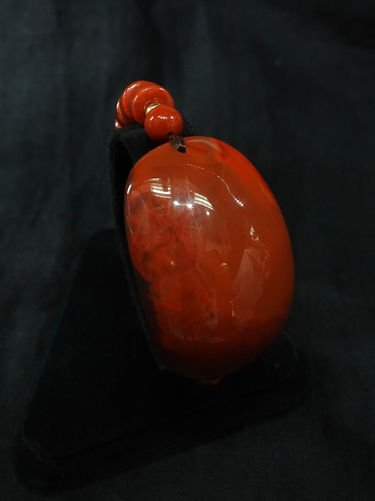 【Unique Item】 "Crimson Blaze of Fortune" Big Nanhong agate Bracelet