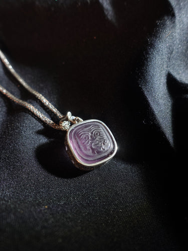 Sterling Silver & Amethyst Wealth Goddess Zakirum Necklace
