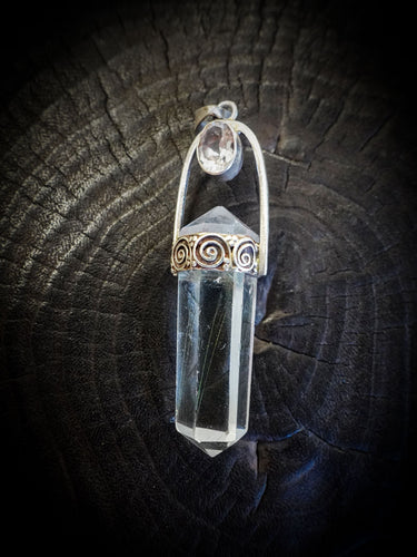 Clear Quartz Sterling Silver Pendant