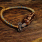 Bring good luck Six Eyes Dzi Beads Tibetan string Natural agate chalcedony Vajra pestle hand-woven rope