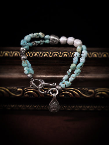 Balance Wisdom Turquoise Bracelet | Citoline & Sterling Silver Design