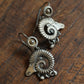 Tibetan Sterling Silver Ram Earrings for Luck and Strength