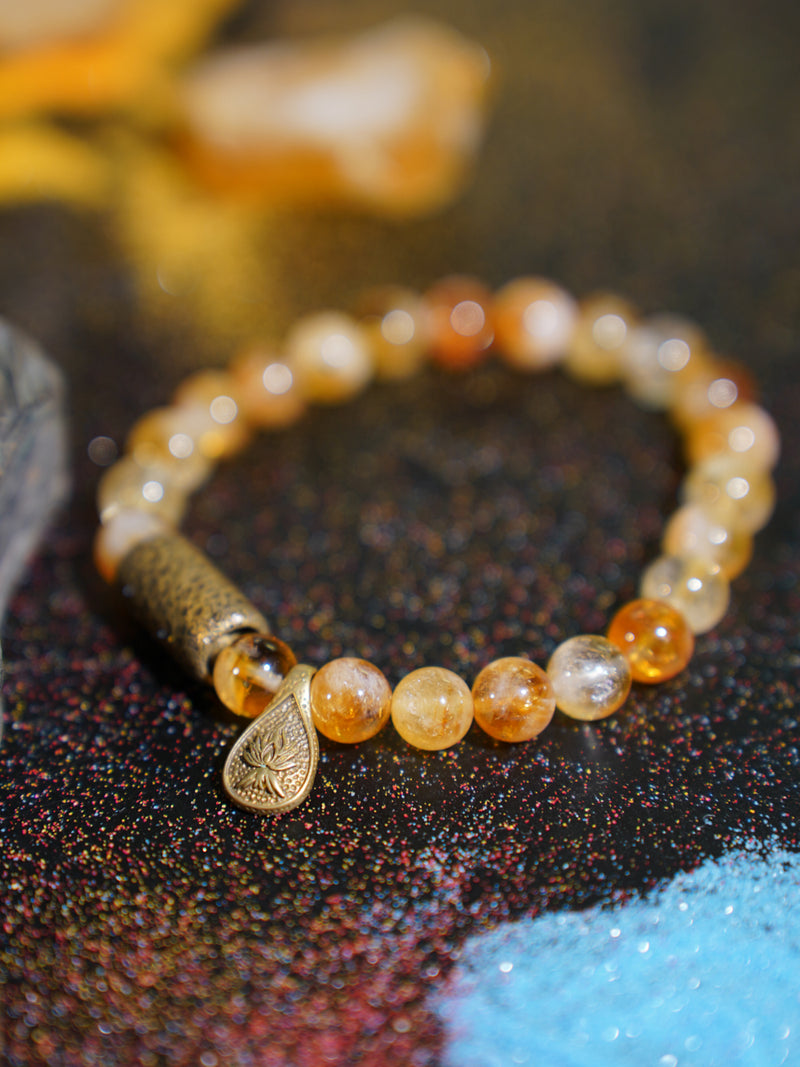 Sky Minerals Himalayan Solar Abundance Citrine Crystal Bracelet
