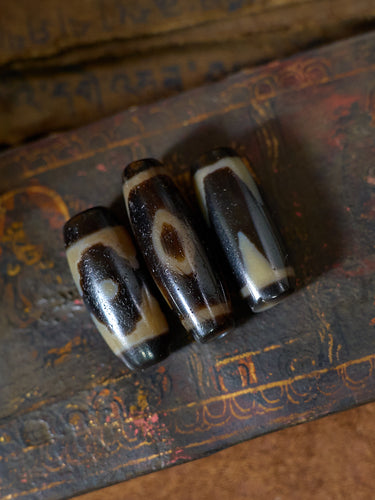 Mandala Guardian Tibetan Medicinal Agate Dzi Bead