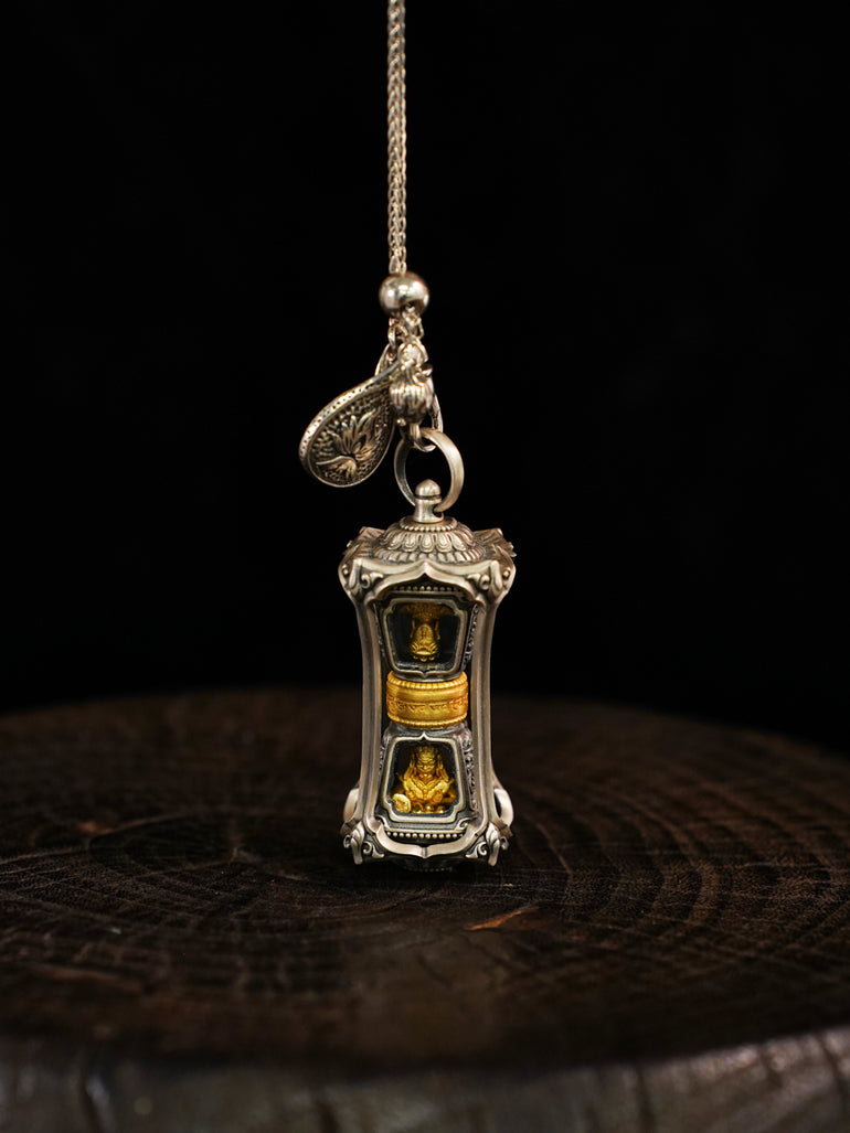 Radiant Fortune Yellow Jambhala Silver Necklace
