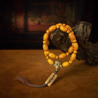 Qing Dynasty Tibetan Old Material Buddhist Mala Necklace from Tibet