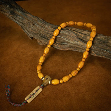 Qing Dynasty Tibetan Old Material Buddhist Mala Necklace from Tibet