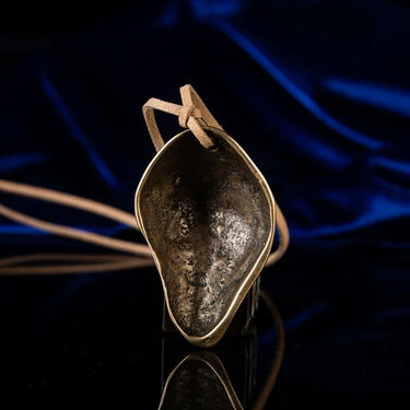Tibetan Old Copper Torma Conch Ritual Pendant from Tibet