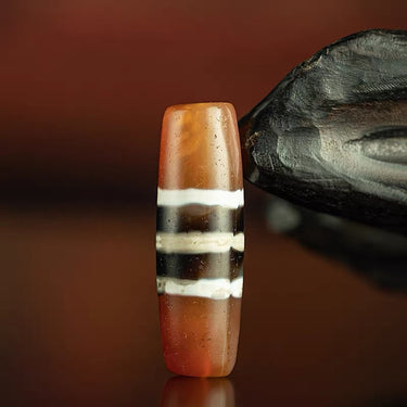 Tibetan Three-Color Five-Line Bhaisajyaguru Bead Pendant from Tibet