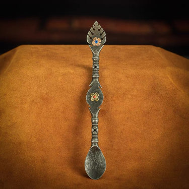 Qing Dynasty Tibetan Antique Cold-Iron Offering Spoon from Tibet