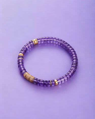 Intuition & Spiritual Growth Bracelet | Amethyst and Gold-Plated Design