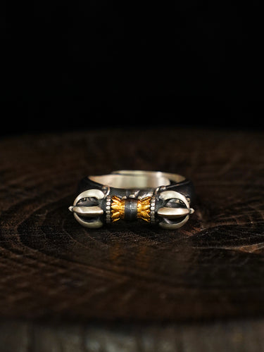 Steadfast Vajra Silver Ring