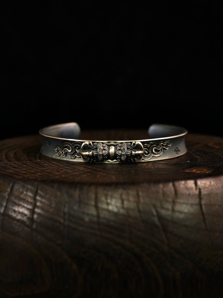 Power Protector Vajra Pure Silver Bracele