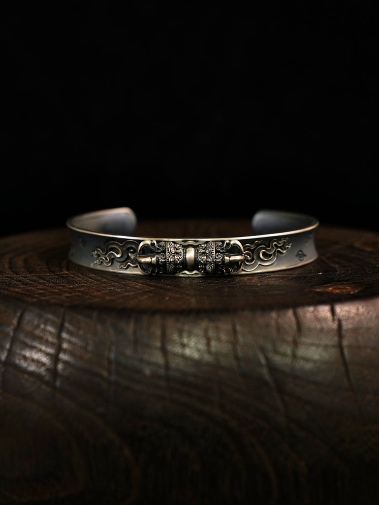 Power Protector Vajra Pure Silver Bracele