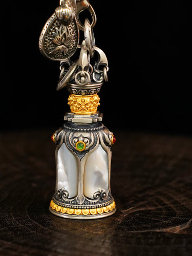 Harmony Resonance Vajra Bell Silver Pendant