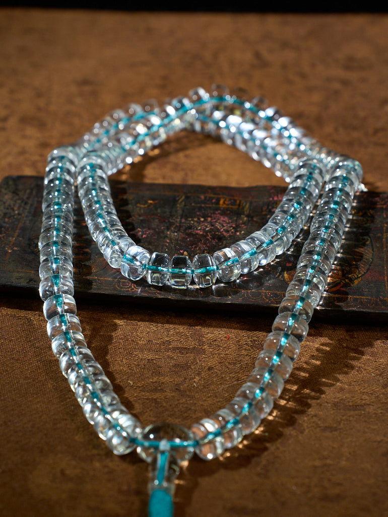 Vital Essence Clear Quartz Mala – Healing & Energy Necklace