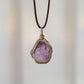 Zen Meditation Aura Amethyst Pendant