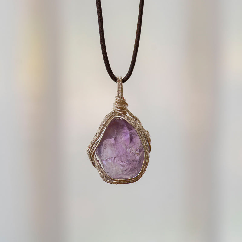 Zen Meditation Aura Amethyst Pendant